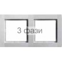 Рамка 2-кратная белая FIORENA