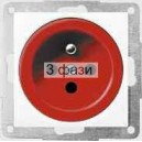 Розетка с центр з/к DATA +ключ сл кость FIORENA  16А/250В