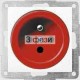 Розетка с центр з/к DATA +ключ металл-matt FIORENA  16А/250В