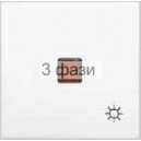 клавиша с  линзой 1-я "Свет" металл-matt FIORENA